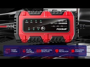 FOXSUR 6V 1.5A เครื่องชาร์จแบตเตอรี่ มอเตอร์ไซค์ CPU AI ฟื้นฟู ซ่อมแซม ที่ชาร์จแบต มอไซ ของเล่นเด็ก Honda Yamaha suzuki ผ่าน มอก.