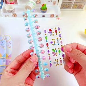 💎💫GROCELY💫💎 1 SET MAINAN STICKER KUKU DAN KUKU PALSU UNTUK ANAK / FAKE NAILS AND STICKER / STICKER DAN KUKU PALSU