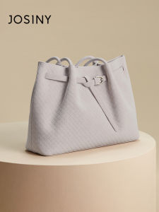 Large Capacity Womens Tote Bag Commuter Shoulder Bag Fashionable Trendy Shopping Bag Shape PU Leather Handbag Josiny