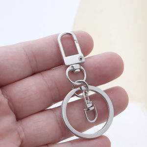 Rotating Metal Door Latch Key Ring with Plastic Toy Ball Ornament Zinc Alloy Bag Charm Couple Dog Buckle Festive Creative Gift