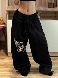 Quần Ống Rộng Ống Đứng Rộng Rãi Thường Ngày Cho Nữ Quần Dài Khiêu Vũ Jazz Mùa Hè Quần Dài Hip Hop Đường Phố