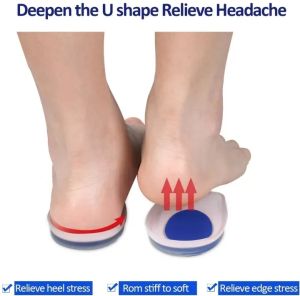 1 Pair  Silicone Gel Heel Cups，Shoe Inserts Pads Cushion for Plantar Fasciitis Heel Spurs & Heel Pain Foot Care