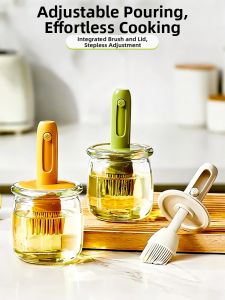 Heat Resistant BBQ Brush with Oil Bottle