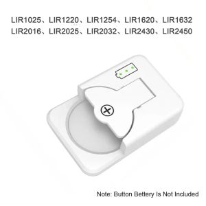 KEBIDU | Portable Button Battery Charger Type-C 4.2V Lithium Rechargeable Coin Cell Battery Charger for LIR1632 LIR2016 LIR2032 LIR2450