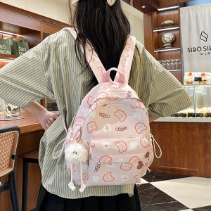 Girls Small Shopping Shoulder Bag 2024 New Style Nylon Material Lightweight Waterproof Backpack for Children Study And Travel