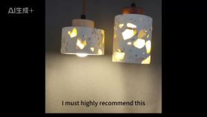 Ceropegia | Translucent Stone Antique Small Pendant Lamp Zen Style Bedroom Bedside Table Dining Room Bar Counter Terrazzo Japanese Walnut Wo