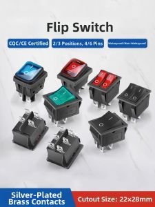 kuicc | Waterproof 23-Gear 22*28mm Boat Switch 16A