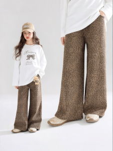 MUCMUKN | Soft Leopard Print American Vintage Girls Jeans