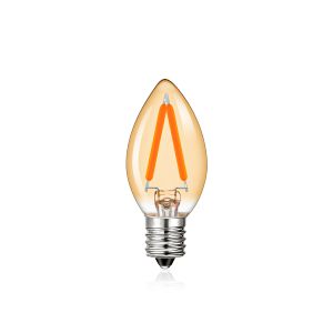 Vintage C7 LED Night Light Bulbs 220V 1W E12 E14 Candelabra Base Decorative LED Candle Bulbs Equivalent to 10Watts Incandescent Bulb Chandelier Pendant Light Salt Lamp Replacement Bulb