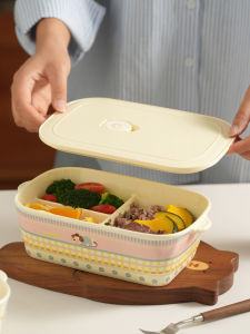 April Lunch Box Ceramic Divided Large Capacity Adult Bento Box Office Workers New 2025 Stylish Lunch Container Heat Retention
