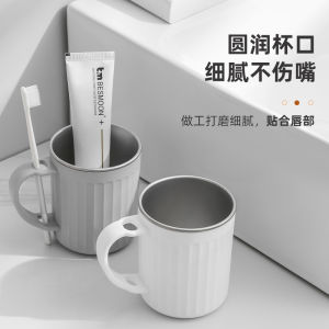 Cốc Chải Răng Bằng Thép Không Gỉ Kháng Khuẩn Cốc Đựng Đồ Vệ Sinh Cá Nhân Cấp Thực Phẩm Cho Cặp Đôi Cốc Đựng Bàn Chải Đánh Răng Đơn Giản Dùng Tại Nhà