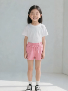 LJMOFA Jeans Shorts for Girl 6-14 Yrs Solid Color Tassel Design Cotton Denim Shorts for Kids Girl