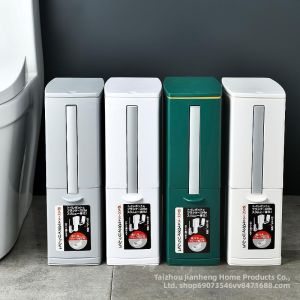 Bathroom Narrow-space Fitting Covered Waste Bin