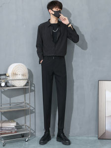 British Style Casual Suit Mens Fashionable Pants And Jacket Set Lightweight Maturity Trending Straight Leg Business Casual