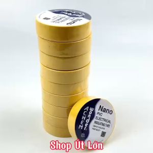 Băng keo điện Nano màu vàng 20yard 18 mét 1 cây có 10 cuộn