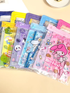 6-in-1 Kids Stationery Set PVC Bag with Spider - Man Kuromi for Birthday Party Gifts