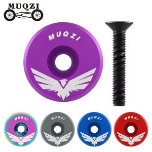 MUQZI | MUQZI Bike Headset Top Cap Aluminum 1-1/8 Inch Bike Headset Stem Cap with M6x30mm Bolt