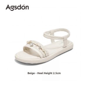 Agsdon | Retro Woven Casual Sandals for Women Summer One-strap