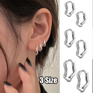 6Pcs Sparkling Rhinestone Ear Cuff Metal Ear Clips Fashion No Piercing Earring for Women Party Wedding Wear 6/8/10mm