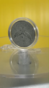 เหรียญ 25 สตางค์ ปี พ.ศ.2489 เนื้อดีบุก