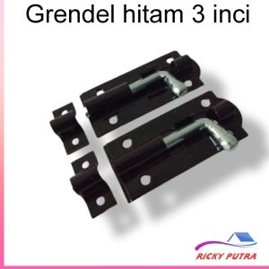 Selot hitam ukuran 3 inci 7cm Grendel slot pintu jendela gudang warung