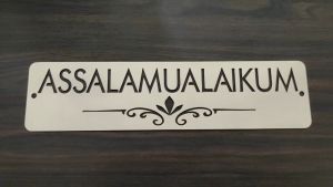 Hiasan Ruangan Stainless Assalamualaikum & Souvenir Pernikahan