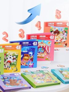 3in1 Magnetic Jigsaw Foldable Puzzle Book Kids Learning Toy Step by Step Different Level English Version Magnetic Puzzle