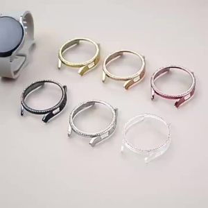 GEEKTHINK | Ốp Kính Kim Cương Bling Dành Cho Samsung Galaxy Watch 7 40mm 44mm Với Viền PC & Miếng Dán Bảo Vệ Màn Hình