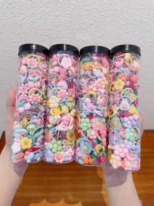 Cute Korean Style Elastic Rubber Hairband Set for Girls