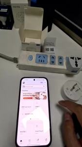 Tuya U.S.-Standard Smart Round Plug Wi-Fi Connectivity Compatible with Alexa and Google Home Ideal for Smart Homes