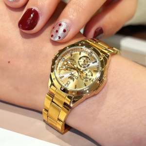 OPK Jam Tangan Wanita Anti Air Original Terbaru Stainless Steel Hadiah Set Women Watch Model 6001