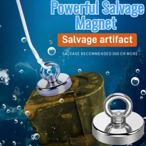 Powerful Salvage Magnet Fishing Strongest Recovery Neodymium Pot Magnet Hook Powerful Magnetic Magnet Ring
