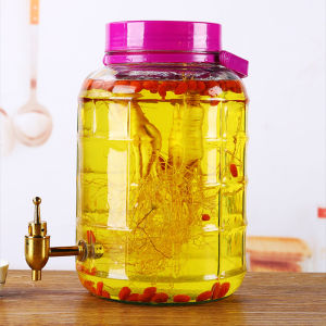 Sealed Glass Kimchi Fermentation Jar Home Use 20kg Pickled Cabbage Garlic Vinegar Bottle with Lid And Tap Kitchen Storage Container