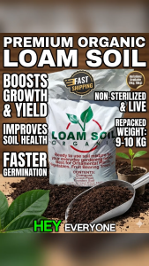 Premium Organic Loam Soil 9-10 KILOS | Garden Soil Mix for Plants | Ready-to-Use Potting Soil | Organic Growing Media for Vegetables Flowers Fruits & Indoor Plants