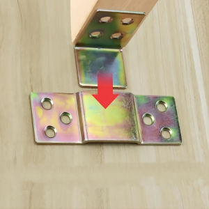 ชุดอุปกรณ์ยึดมุมโครงเตียงไม้แบบหนา  ขายึดเหล็กสำหรับเตียง  ชุดอุปกรณ์เชื่อมต่อสำหรับเตียง โซฟา และเฟอร์นิเจอร์  บานพับ