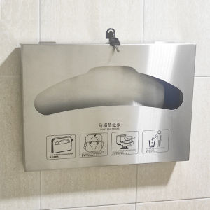 304ที่รองนั่งชักโครกสแตนเลสกล่องทิชชู่ที่ใส่กระดาษชำระที่รองนั่งชักโครกแบบใช้แล้วทิ้งกล่องกระดาษห้องน้ำแบบไม่ต้องเจาะรู