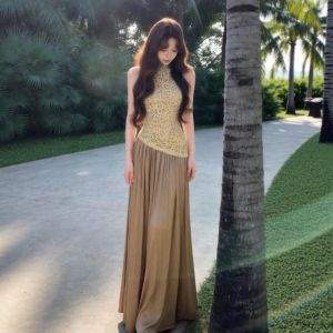 CHANGTONG | Vintage Boss Lady Lace Fitted Dress