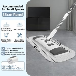 TEITEIRO | Dust Removal Flat Mop for Home and Business Large Area