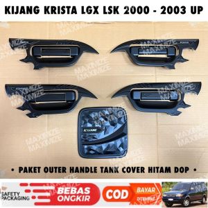 Paket Outer Handle Tank Cover Kijang Kapsul krista LGX LSK 2000 2003 Hitam Doff