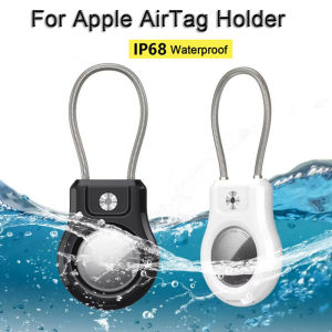 Waterproof Airtag Holder Case with Wire Cable Air Tag Lock Case Keychain Key Ring Luggage tag for Apple AirTags Tracker Cover