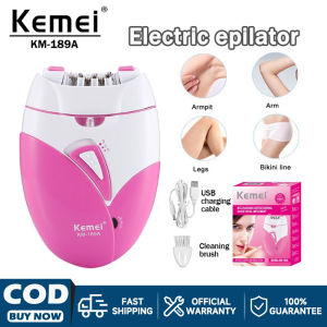 Kemei USB Rechargeable Epilator Women Electric Hair Remover Female Face Depilation KM-189A