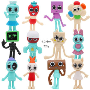 8Pcs/set Dandys World PVC Action Figures Game Dandy World Horror Robot Sunflower Figurine Dolls Decoration Kids Toy Gift