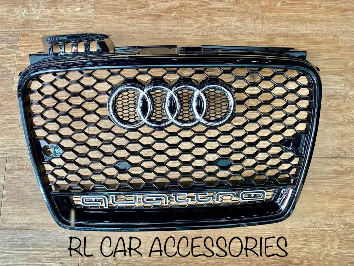 Audi A4 B7 Conversion RS4 quattro Front grill grille kidney logo emblem ...
