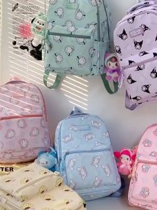 Sanrio กระเป๋าเป้เด็ก 17นิ้ว ลาย กระเป๋าเป้ เป้เด็กประถม ไปโรงเรียน ขนาดใหญ่ ถูกเป้าหมาย คุณภาพดี