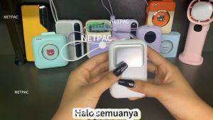 【COD】NETPAC Powerbank 10000mAh Fast Charging 22.5W Mini Macaron LED Power Bank Dual Ports for Android/iOS with Kabel