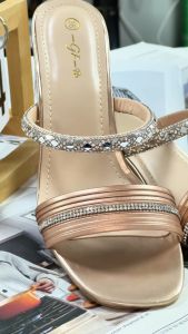# 566-1 New design sandals transparent 2 inch heel no strap good quality for any occasion( size 35-40)