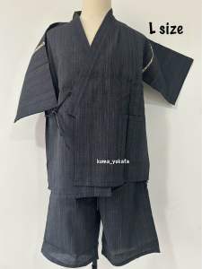 (JB7) Japanese Kimono Top with Pant Cotton Jinbei 甚平 Summer Kimono Style Bathrobe Set Two Piece