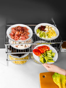 Multi-Functional Kitchen Countertop Storage Rack 304 Stainless Steel Multi-Layer Hot Pot Accommodation Dish Plate Holder
