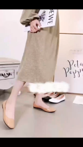 HOU Korean Fashion Women Doll Shoes Office Flat Shoes Daily Loafers    A-58  Size  35-40
