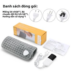 Đệm Sưởi Điện 60x30cm Với 10 Mức Điều Chỉnh Nhiệt Độ 4 Chế Độ Hẹn Giờ Chất Liệu Nhung Mềm Mại Đệm Giữ Nhiệt Cho Bụng Và Tay